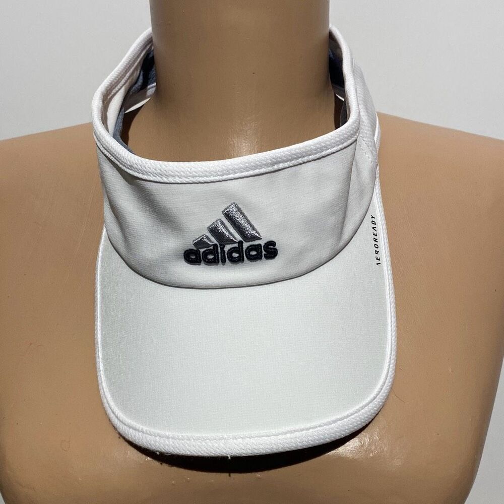 Adidas Women's White AEROREADY Mesh Strap Back Visor‎ Hat Cap